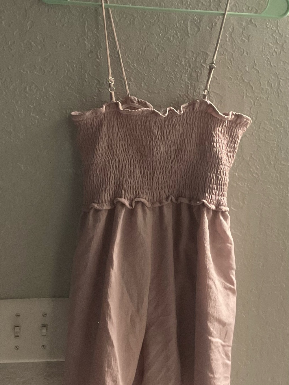 Rainbow Dusty Pink Smocked Romper
